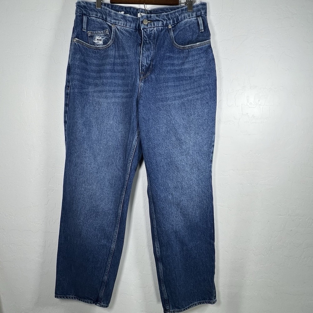 Good American GOOD 90's LOOSE JEANS GFXLB859 Size 14 x 32 Medium Wash